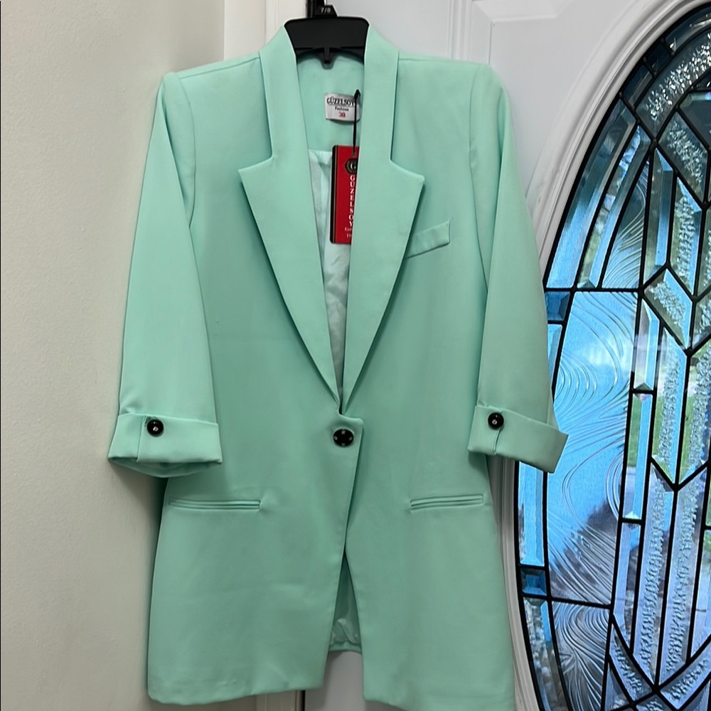 Mint Green Women's Blazer Sport Coat